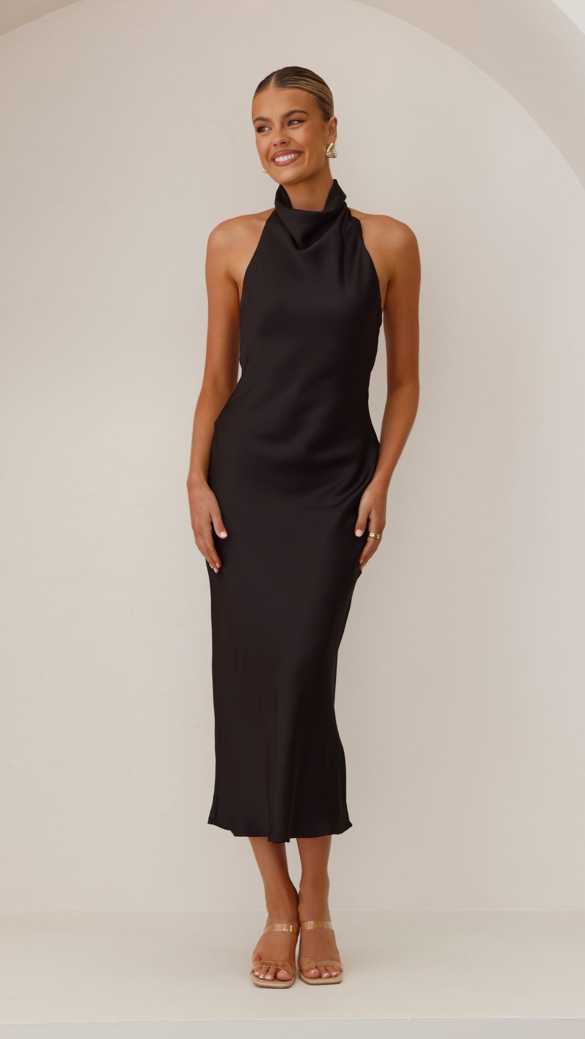 Rina Midi Dress - Black