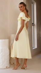 Louisa Midi Dress - Yellow